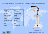 A máquina portátil da beleza de Phototherapy Pdt conduziu o levantamento facial da luz infra-vermelha