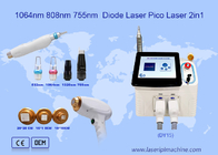 Remoção do cabelo do laser do diodo da remoção 808nm da tatuagem do Nd Yag e Pico Laser 2 em 1