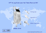 Multifuncional 3 em 1 Diodo Laser de depilação de diodos de 1 808nm depilação de tatuagens