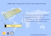 Cristal médico 5*85mm do rosa do amarelo de Rod da máquina da remoção da tatuagem do laser do Nd Yag
