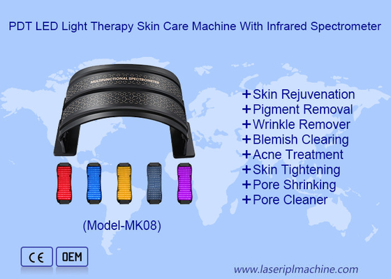 Máquina portátil de cuidados com a pele de terapia de luz LED PDT com espectrômetro infravermelho