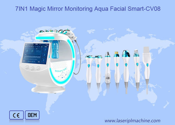 7 em 1 espelho mágico que monitora RF Aqua Facial Machine
