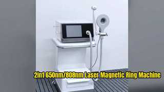 Máquina de anel magnético a laser de baixa potência para alívio da dor de reparo ósseo de dois modos 650nm 808nm