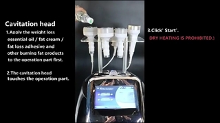 6 em 1 máquina do emagrecimento do corpo da cavitação de 750HZ 120w