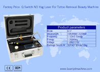 Beleza do Nd Yag do interruptor da máquina mini Q da remoção da tatuagem do laser da mala de viagem 532nm