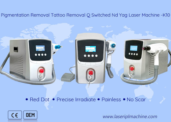 Laser portátil de Yag da remoção do pigmento da máquina do eliminador da tatuagem dos cuidados com a pele