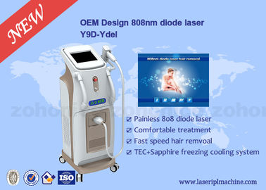 Máquina da remoção do cabelo do laser do diodo do profissional 808 da tela de toque para o corpo