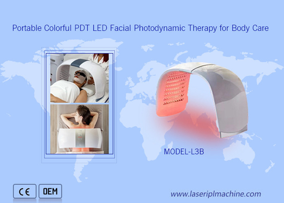 Máquina de terapia fotodinâmica LED colorida Pdt portátil para uso em salões de beleza para envelhecimento da pele