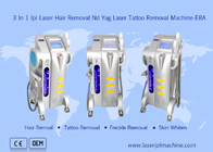 3 em 1 beleza Multifunction da queda de cabelo da remoção da tatuagem do Rf da máquina do laser Ipl