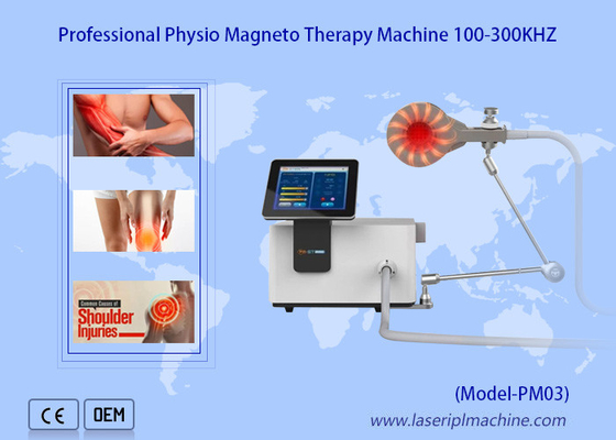 100-300 Khz Resfriamento de ar Máquina de magnetoterapia Lesões esportivas Alívio da dor nas articulações Fisioterapia