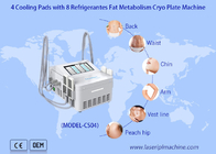 A gordura do EMS reduz a máquina da placa de Cryo com as 4 almofadas refrigerando