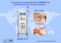 Laser profissional 2 do diodo 808nm em 1 dispositivo da remoção da tatuagem do laser do picosegundo da remoção do cabelo