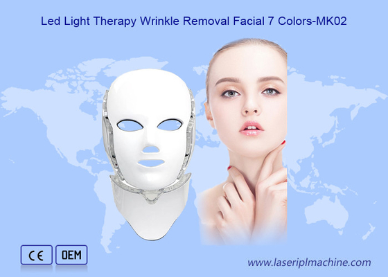 7 Colour Led Pdt Facial Wrinkle Removal Light Therapy Máscara para uso doméstico