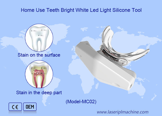 Lâmpada de clareamento de dentes pessoal eficaz com LED azul sem fio e recarregável