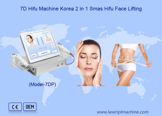 Dual Manos 7D Hifu 2 em 1 Olhos Lifting pele Anti Aging 7D máquina de emagrecimento