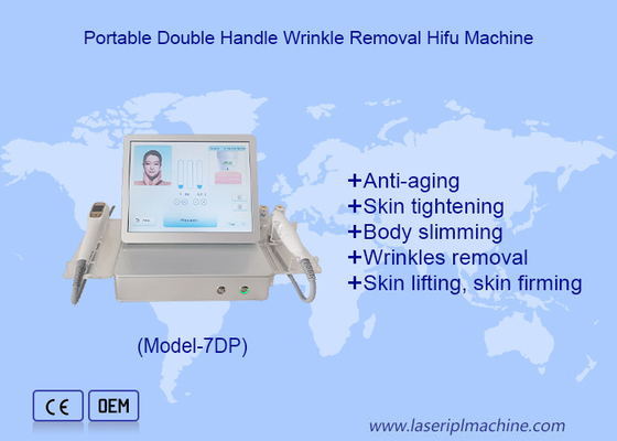 Dual Manos 7D Hifu 2 em 1 Olhos Lifting pele Anti Aging 7D máquina de emagrecimento