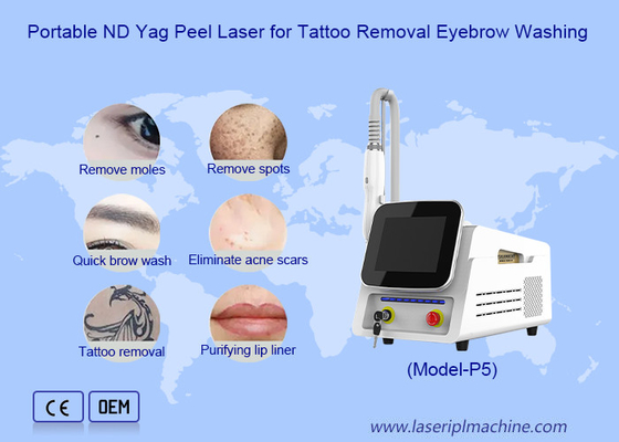 Laser Nd Yag portátil de 3 comprimentos de onda de picossegundos para remoção de pigmentos