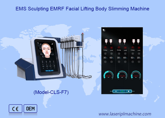 EMS Esculptura EMRF Facial Lifting Duplo Chin Removal Corpo máquina de emagrecimento