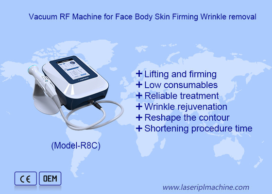 Máquina portátil de massagem facial e corporal de vazio RF para aperfeiçoamento da pele