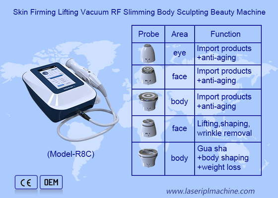 5 Cabeças Vacuum RF de remoção de rugas corpo esculpindo firmamento máquina de beleza