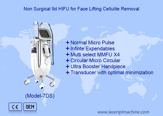Máquina de emagrecimento não cirúrgico 9D HIFU de remoção de gordura Rejuvenescimento da pele