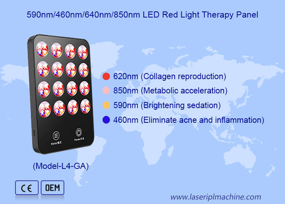 Uso doméstico Remover círculos escuros Anti-envelhecimento 620nm LED Painel de terapia de luz vermelha