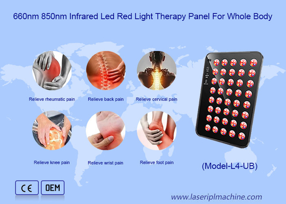 Painel de luz LED portátil sem fio 620 nm Terapia de luz LED Melhora do sono