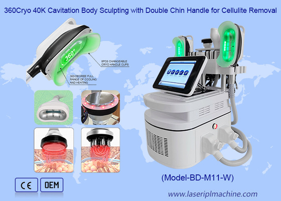 360 Cryo 40K Cavitação de Escultura Corporal com Mão Duplo de Chin Para Eliminação de Celulite