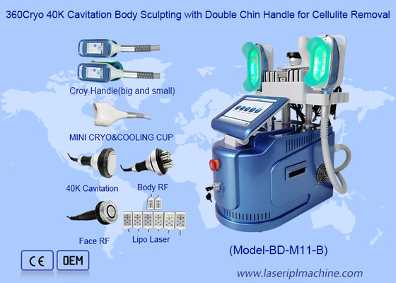 360 Cryo Vacuum RF Lipo Laser 6 em 1 gordura congelação máquina de perda de peso emagrecimento corporal