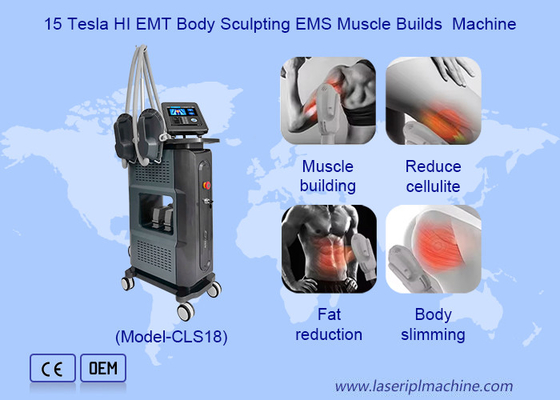 15 Tesla Hi Emt Machine Ems Estimulador Muscular Corpo Emagrecimento Redução de Gordura