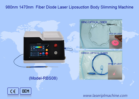 1470nm 980nm Diodo Laser Tratamento de Hemorroidas Liposucção Máquina de Emagrecimento Corporal