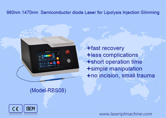 980nm 1470nm Laser de Diodo Semicondutor Para Lipólise Injeção de Emagrecimento