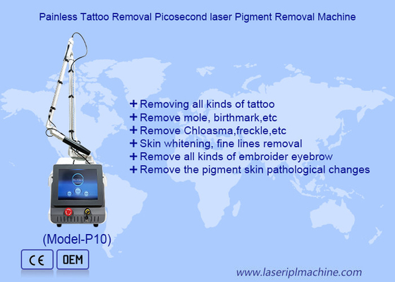 Eliminação de tatuagens indolor Máquina de beleza de remoção de pigmento a laser de picossegundos