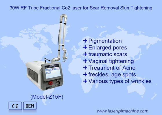30W RF Tube Fractional CO2 laser para remoção de cicatrizes e aperto da pele