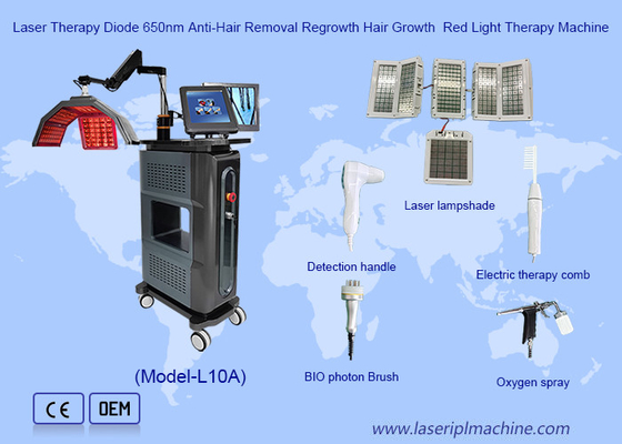 Laser Terapia Máquina de Terapia de Luz Vermelha Diodo 650nm Anti depilação Recrescimento do cabelo Crescimento do cabelo