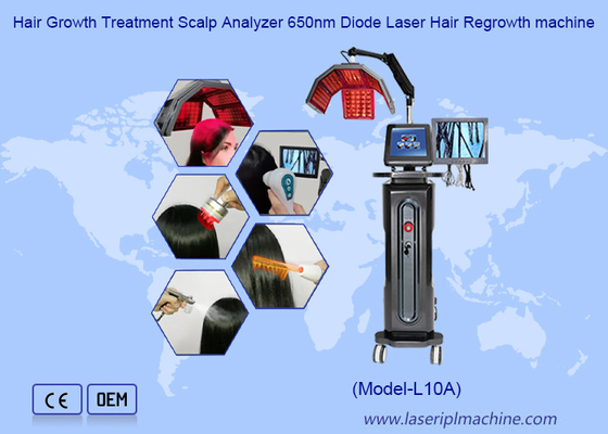 Laser Terapia Máquina de Terapia de Luz Vermelha Diodo 650nm Anti depilação Recrescimento do cabelo Crescimento do cabelo