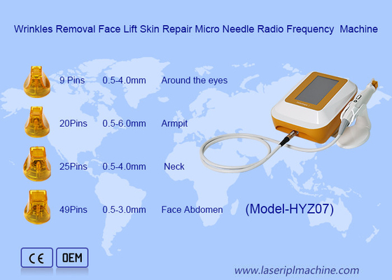 Eliminação de rugas Tratamento de Microneedle Facial Elevação de pele Reparação de pele Máquina de radiofrequência
