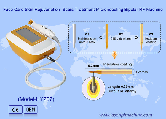 Eliminação de rugas Tratamento de Microneedle Facial Elevação de pele Reparação de pele Máquina de radiofrequência