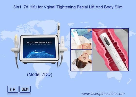 3In1 7d Hifu de alta intensidade para aperto vaginal, levantamento facial e redução de peso