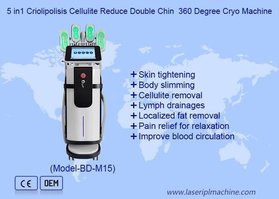 5 in1 Criolipólise Redução de Celulite Duplo Chin 360 Graus Cryo Machine