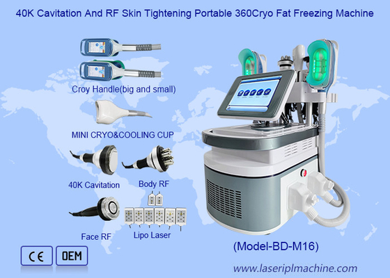 40K Cavitação e RF Skin Tightening Máquina de Congelamento de Gordura 360Cryo portátil