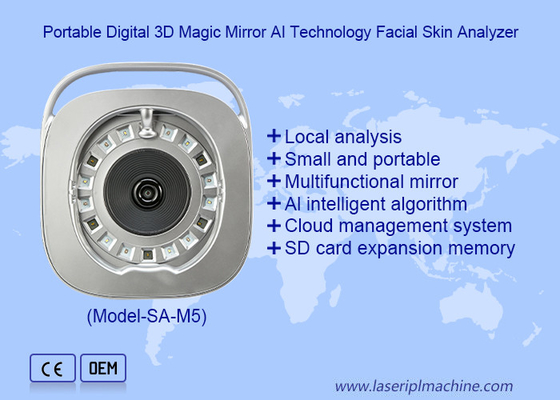 Microscópio de pele facial portátil, scanner facial, máquina de análise 3D da pele