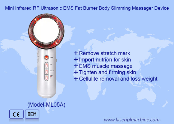 Mini infravermelho RF ultra-sônico EMS queima gordura dispositivo massagista de emagrecimento corporal