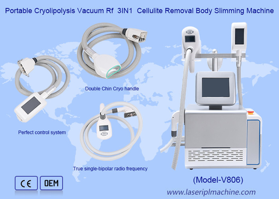 Máquina de emagrecimento corporal de remoção de celulite com vácuo de criolipólise Rf 3IN1 portátil