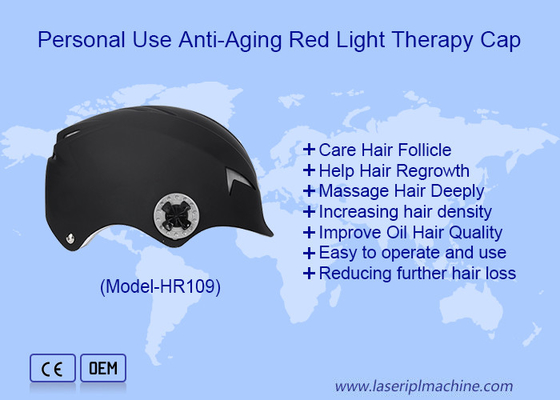 Uso pessoal Anti-envelhecimento Terapia de luz vermelha Laser Cap recrescimento do cabelo