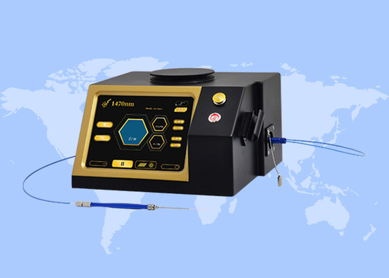 Remoção de veias varicosas Tratamento de hemorroidas 980 1470nm Máquina cirúrgica de lipoaspiração a laser de diodo