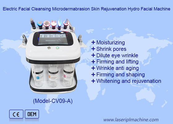 Rejuvenescimento da pele Microdermabrasion Bolhas de oxigênio Rf Hydro Aqua Peeling Machine