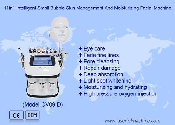 Face Lifting hidratante Facial bolha de oxigênio RF Hydro Microdermabrasion LED máquina facial
