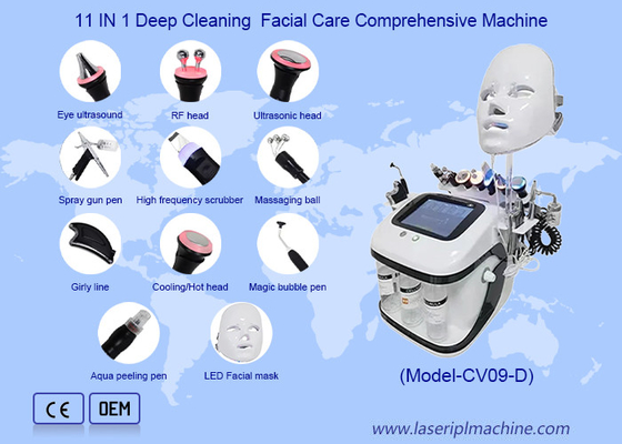 Face Lifting hidratante Facial bolha de oxigênio RF Hydro Microdermabrasion LED máquina facial