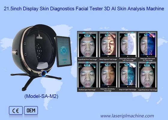 21.5 polegadas Display Diagnóstico da Pele Facial Tester 3D AI Máquina de Análise da Pele